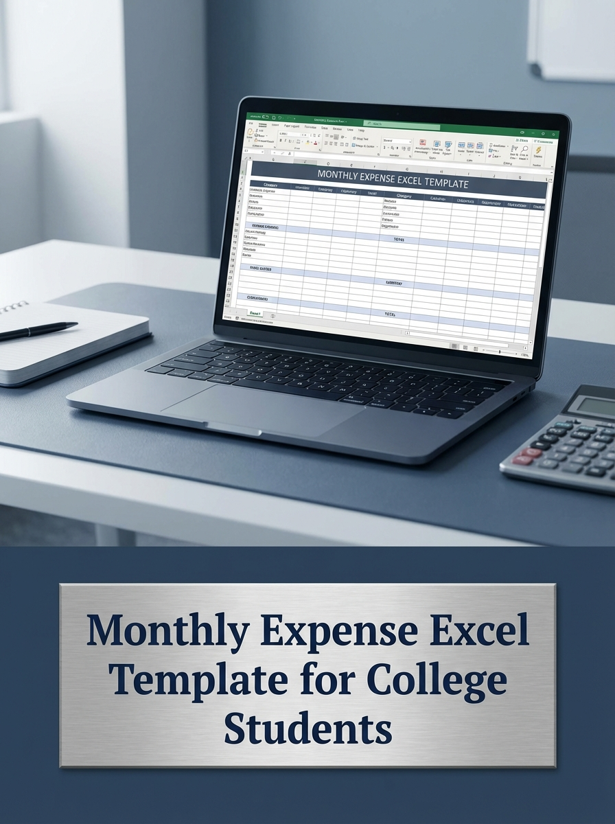 Monthly Expense Excel Template for College Students