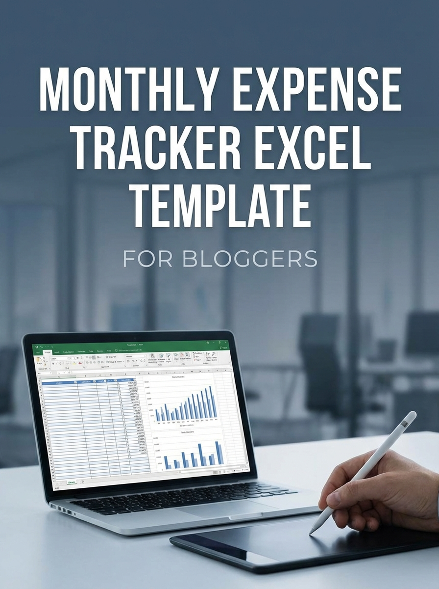 Monthly Expense Tracker Excel Template for Bloggers