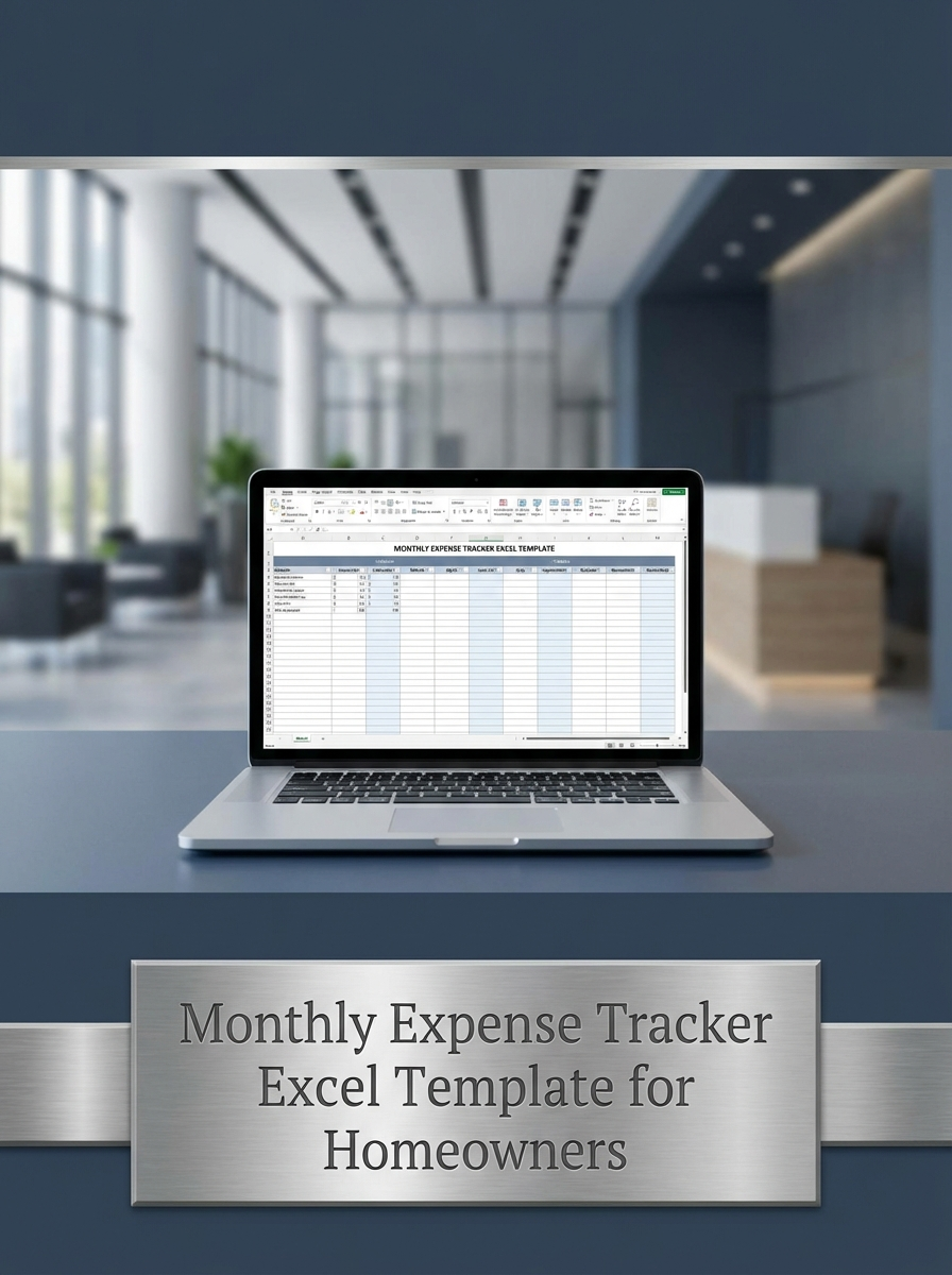 Monthly Expense Tracker Excel Template for Homeowners