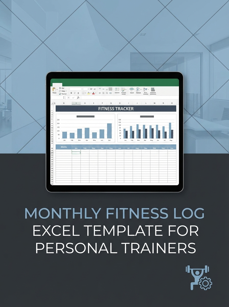 Monthly Fitness Log Excel Template for Personal Trainers