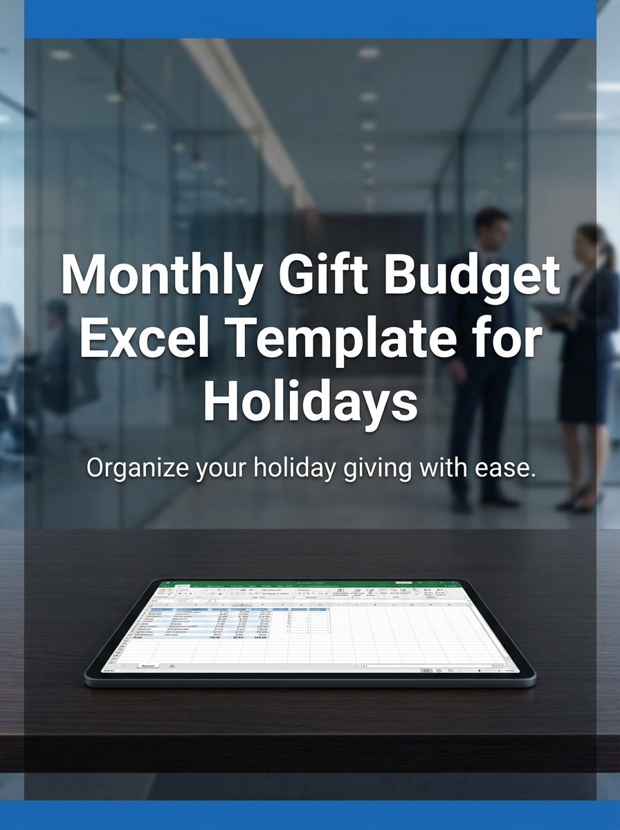 Monthly Gift Budget Excel Template for Holidays