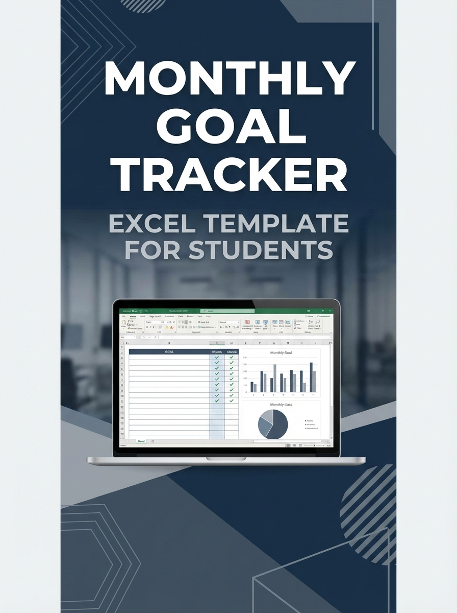 Monthly Goal Tracker Excel Template for Students