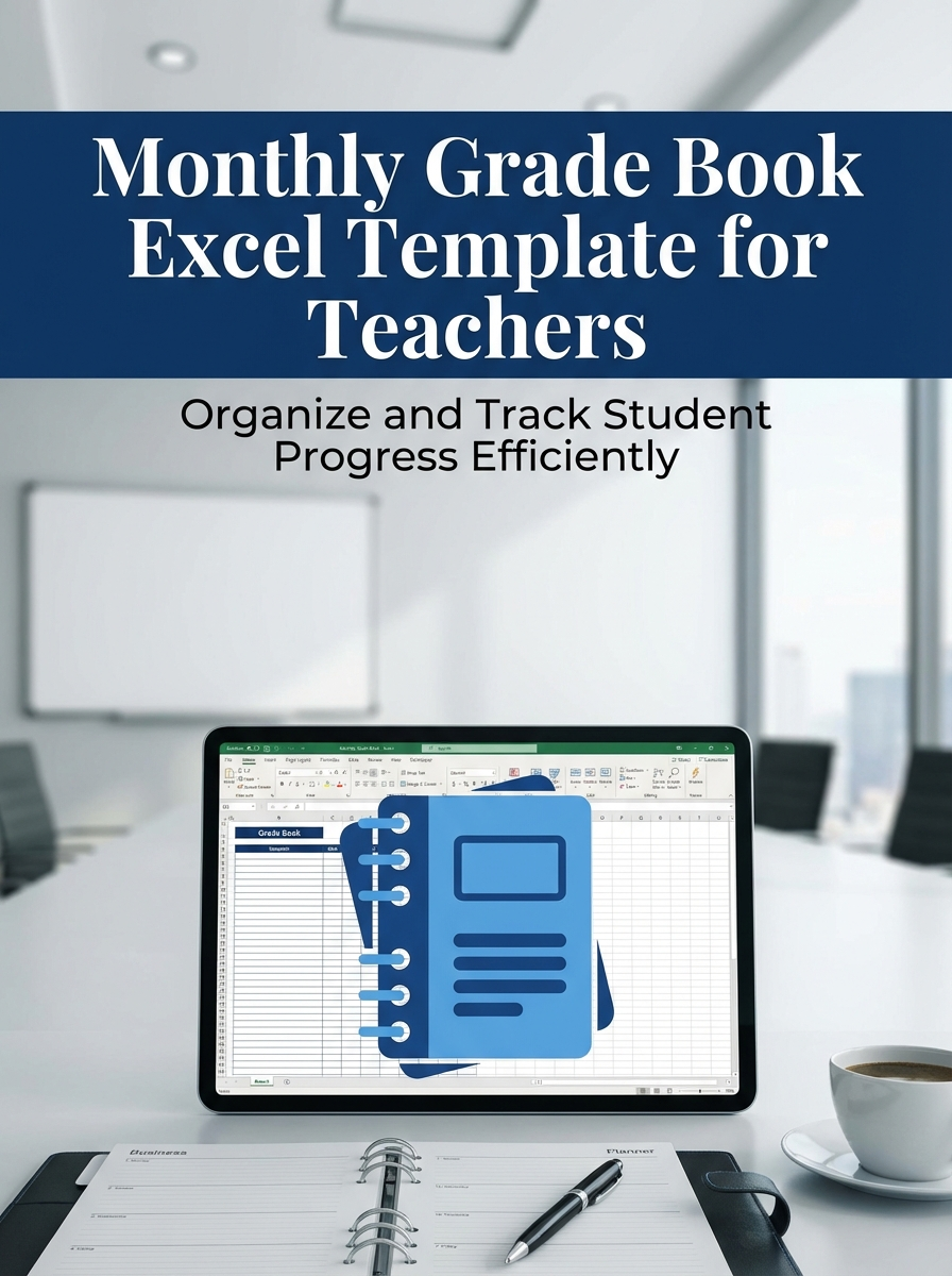 Monthly Grade Book Excel Template for Teachers