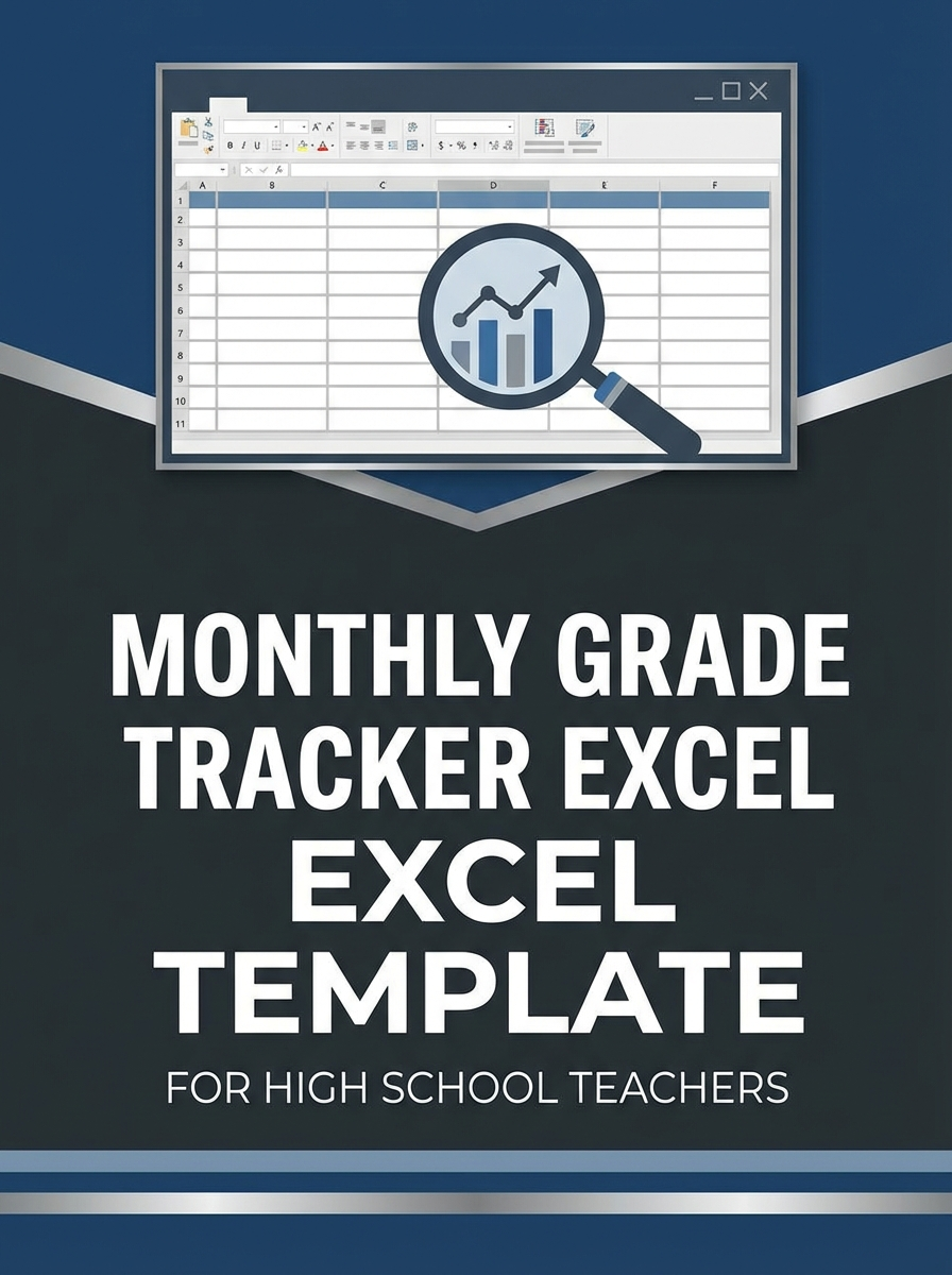 Monthly Grade Tracker Excel Template for High School Teachers
