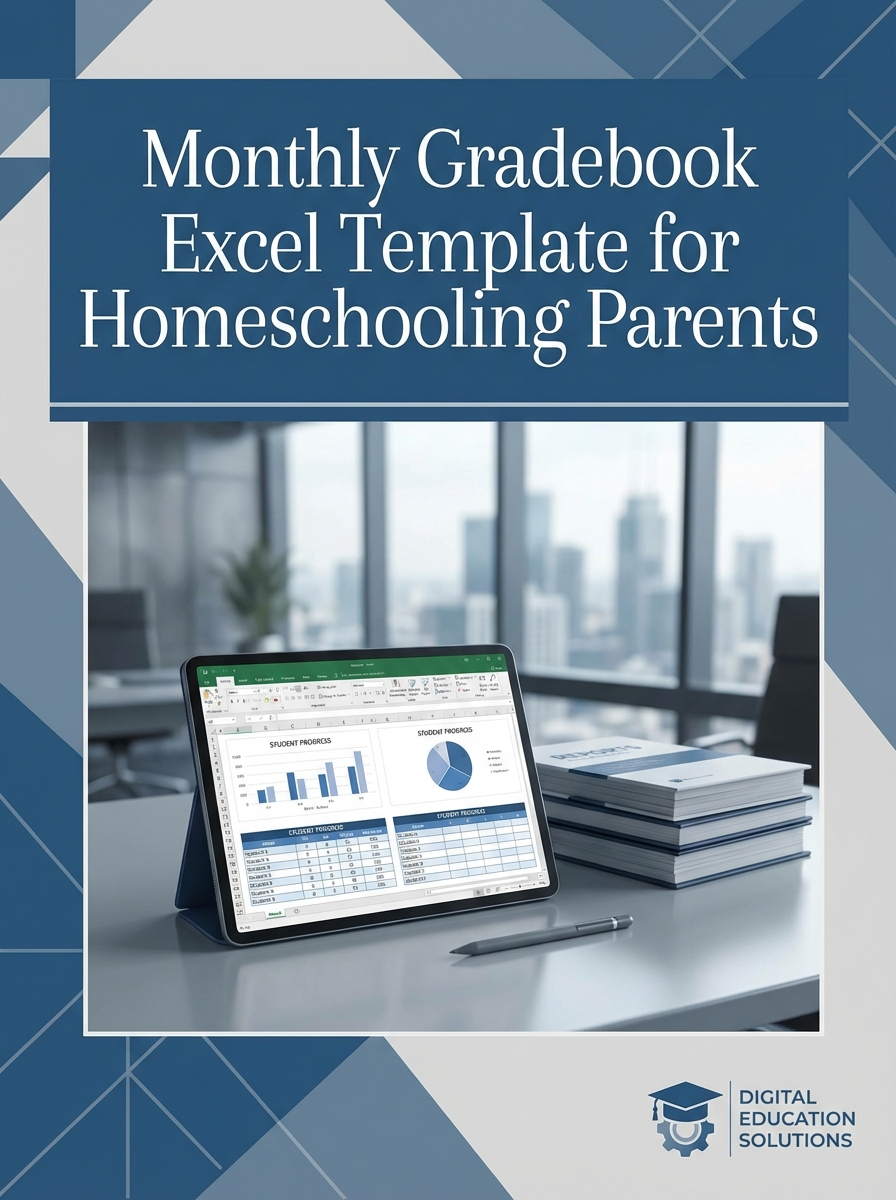 Monthly Gradebook Excel Template for Homeschooling Parents