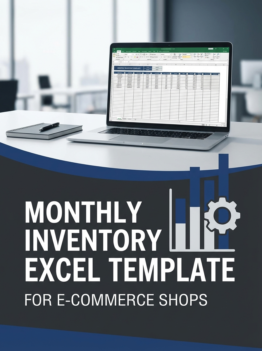 Monthly Inventory Excel Template for E-commerce Shops