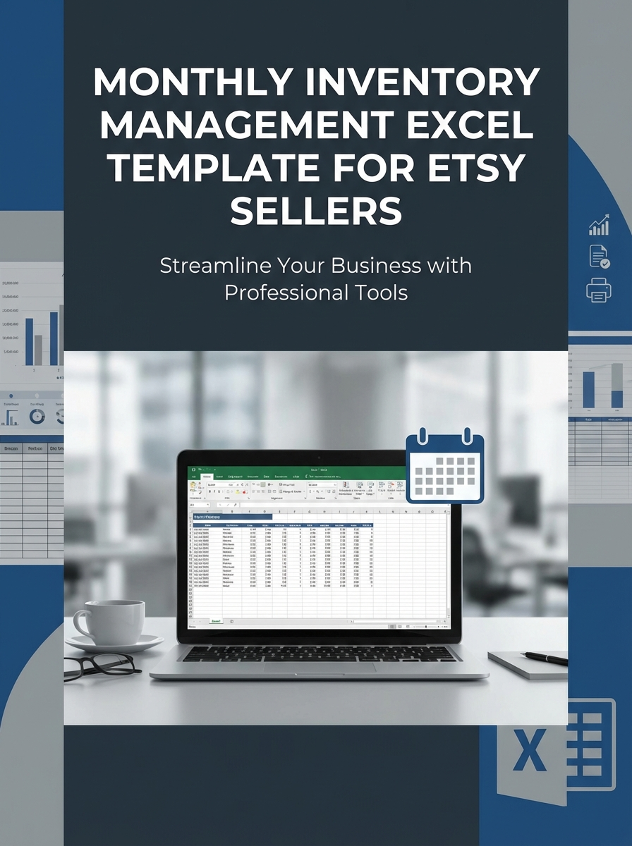 Monthly Inventory Management Excel Template for Etsy Sellers