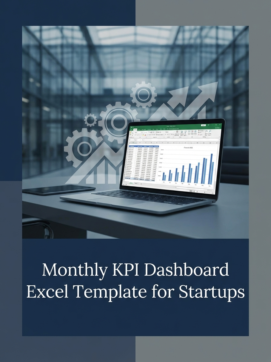 Monthly KPI Dashboard Excel Template for Startups