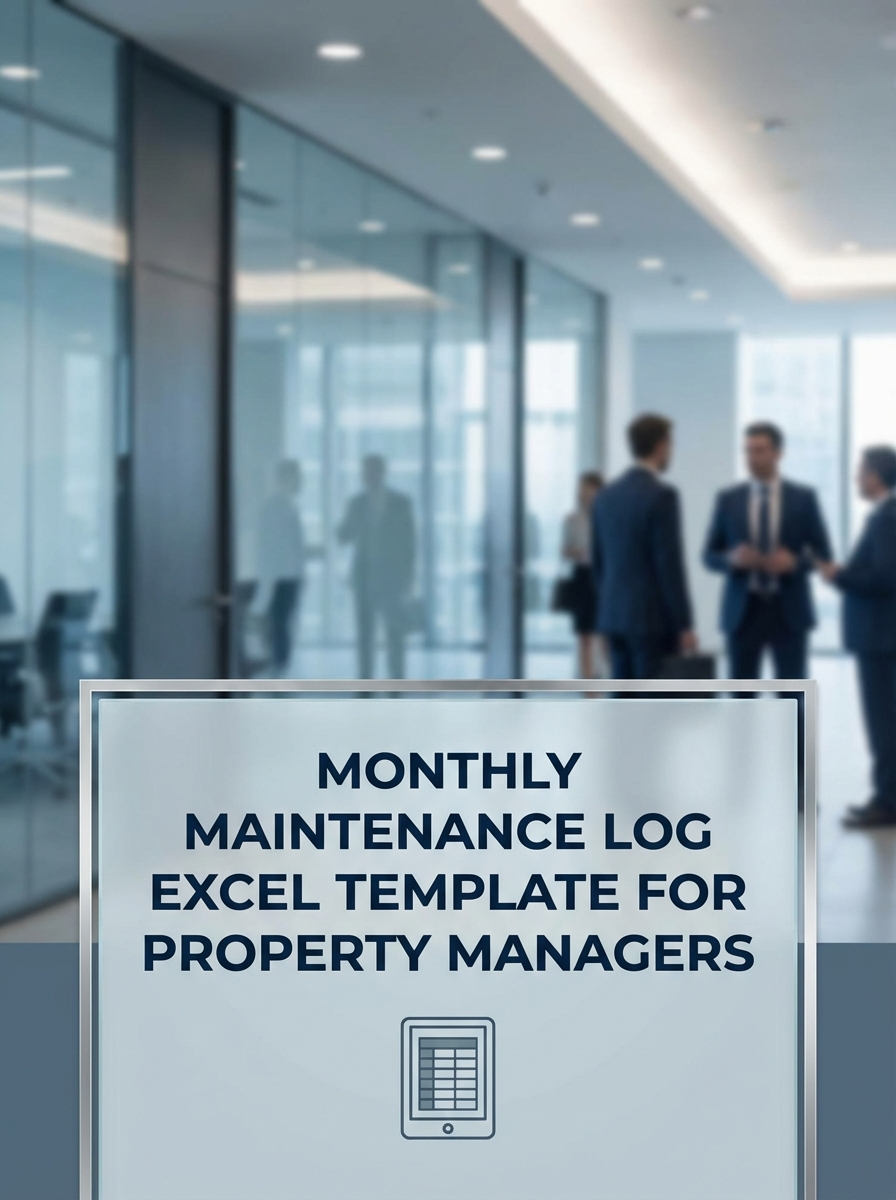 Monthly Maintenance Log Excel Template for Property Managers