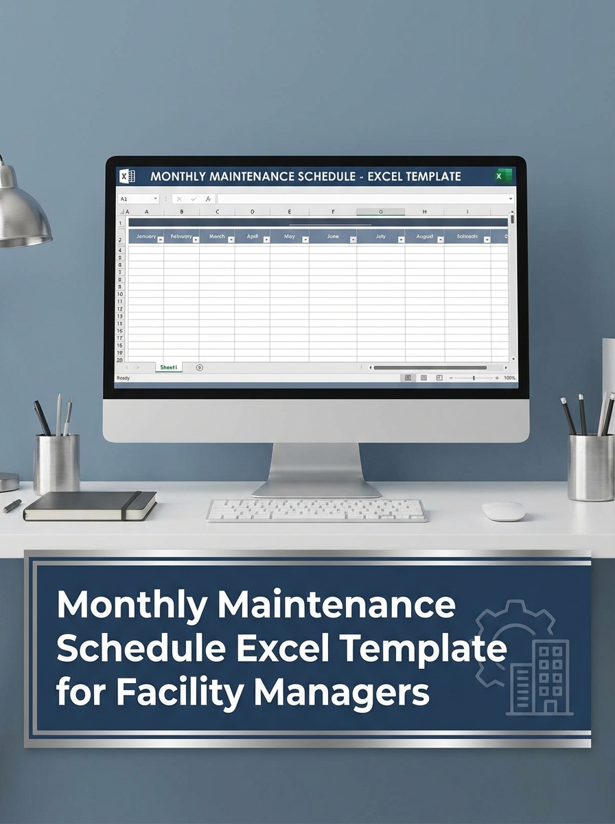 Monthly Maintenance Schedule Excel Template for Facility Managers