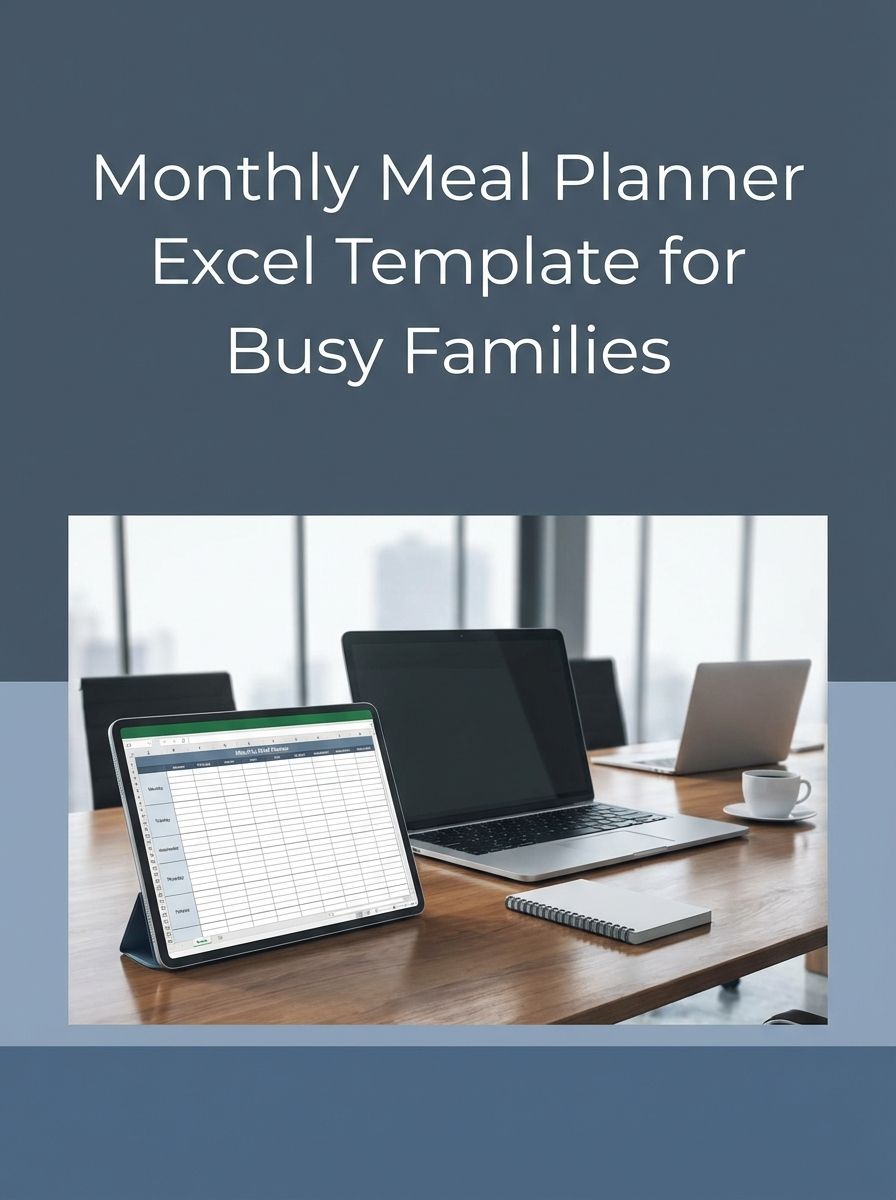 Monthly Meal Planner Excel Template for Busy Families