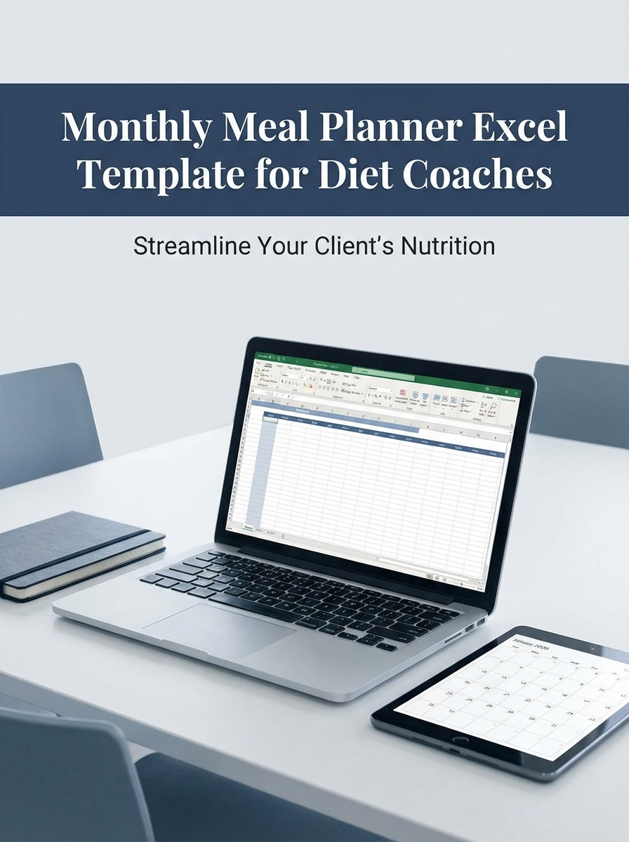 Monthly Meal Planner Excel Template for Diet Coaches