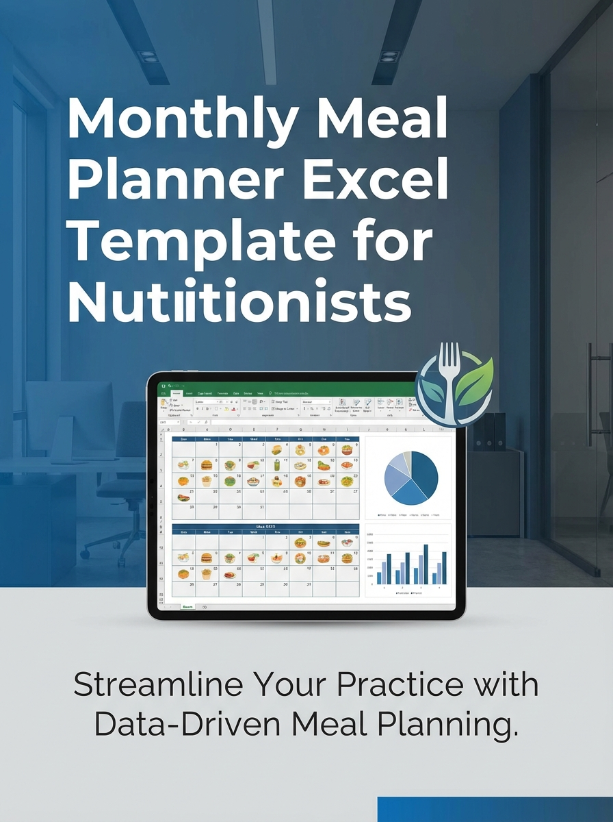 Monthly Meal Planner Excel Template for Nutritionists