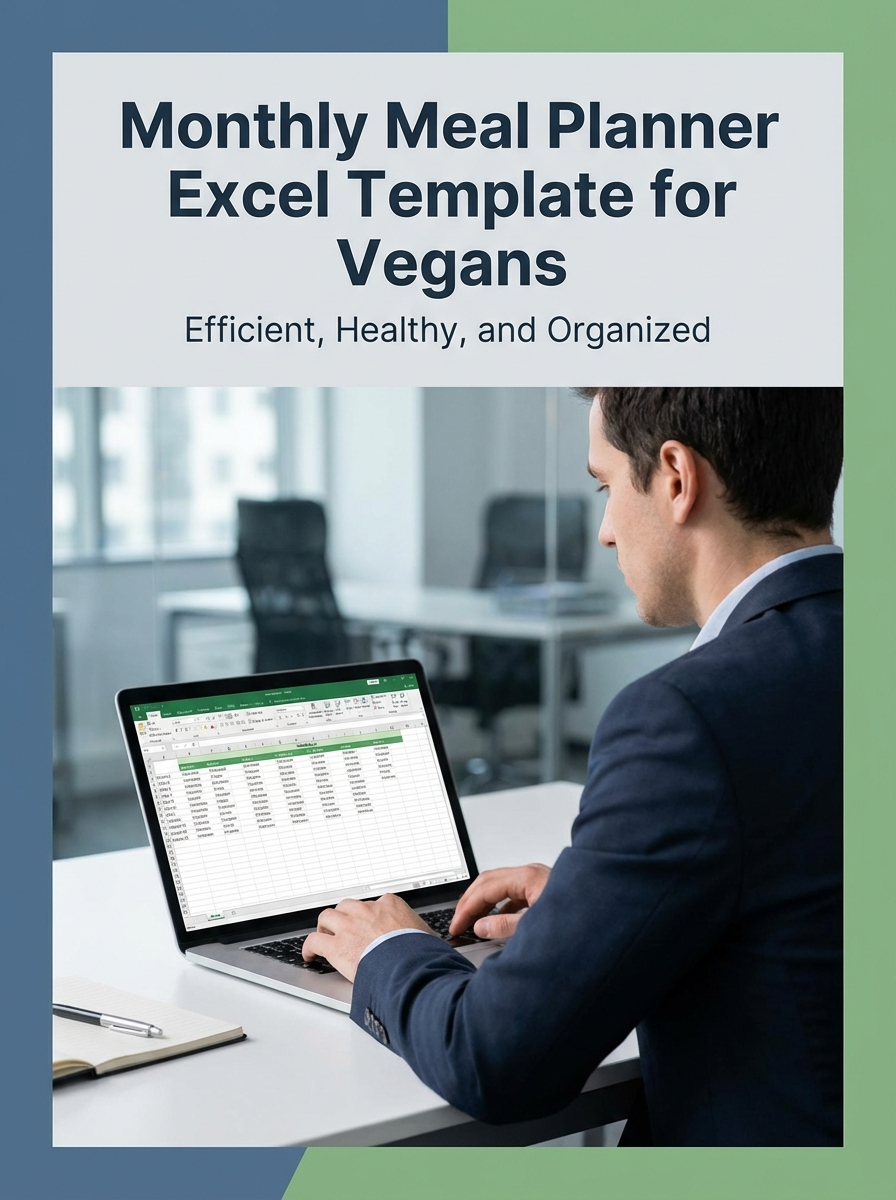 Monthly Meal Planner Excel Template for Vegans