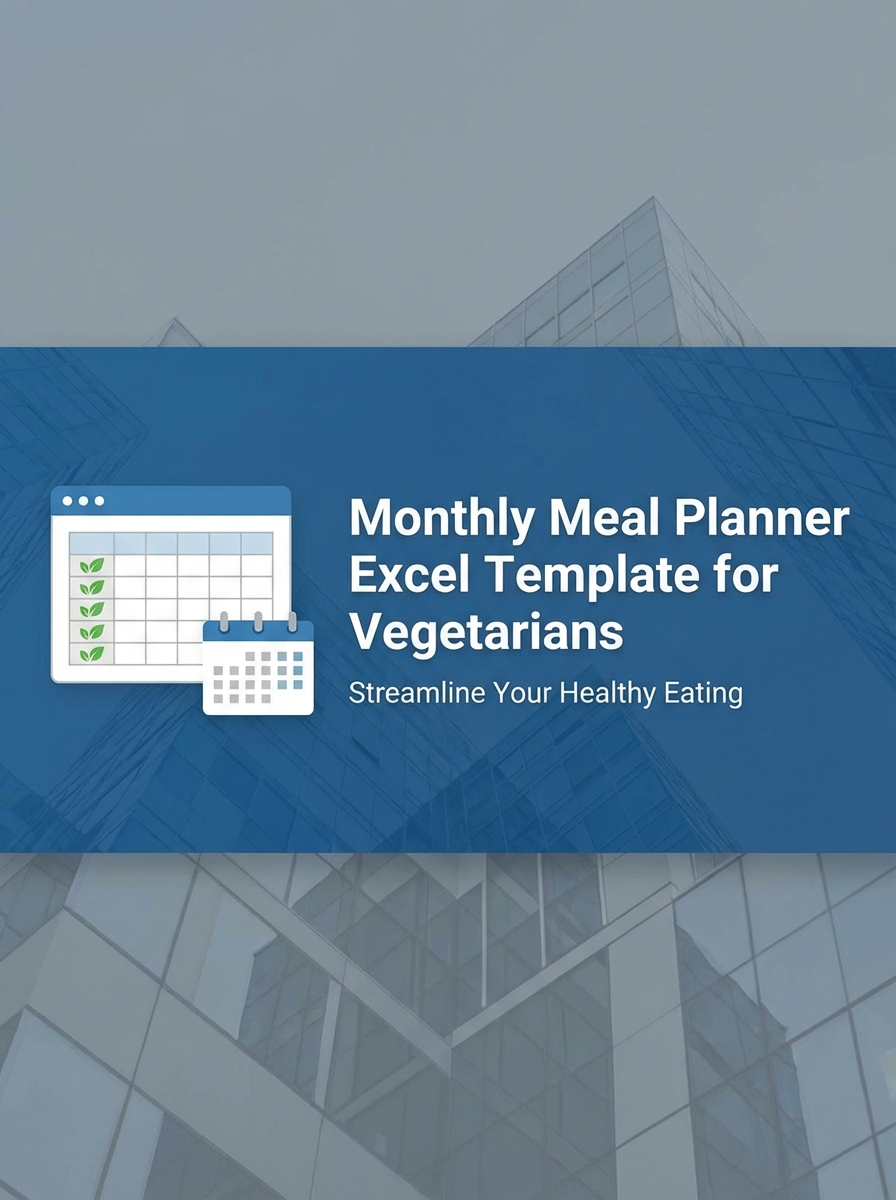 Monthly Meal Planner Excel Template for Vegetarians