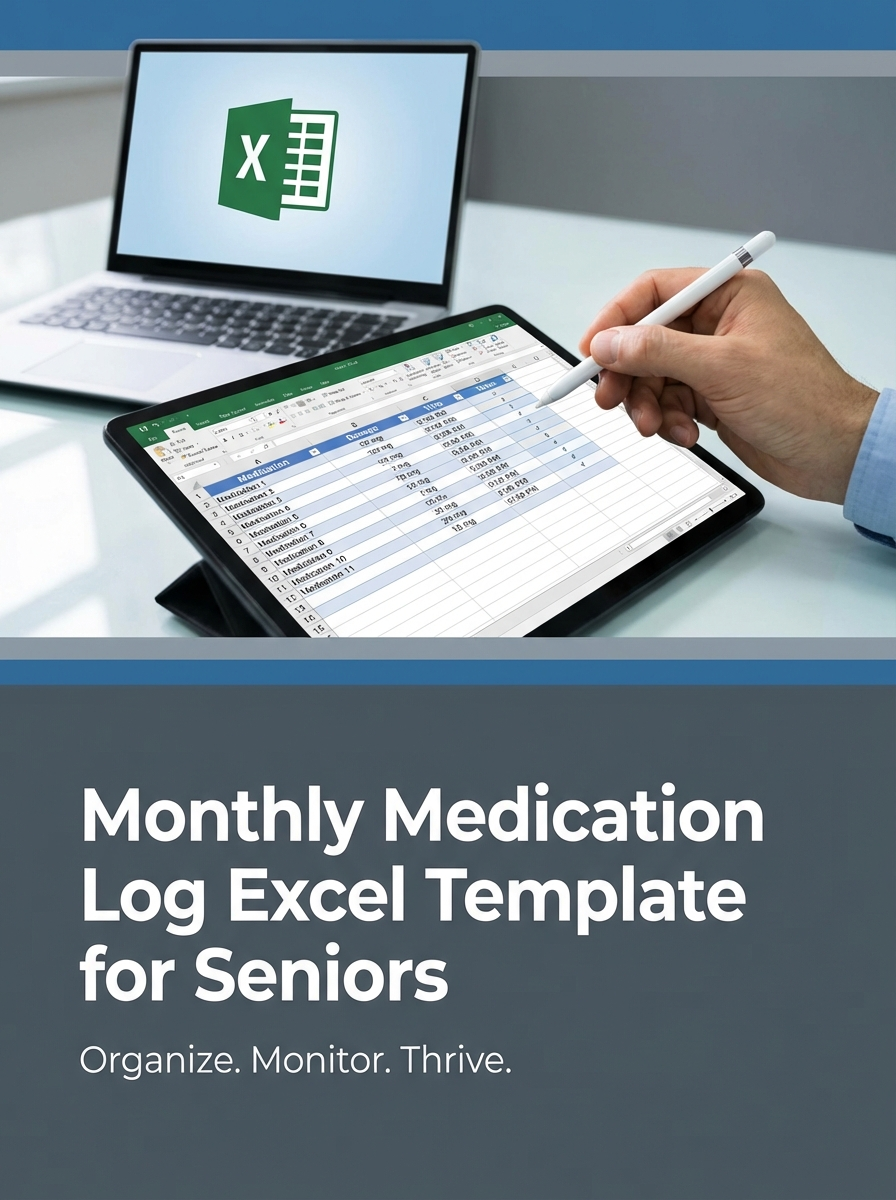 Monthly Medication Log Excel Template for Seniors