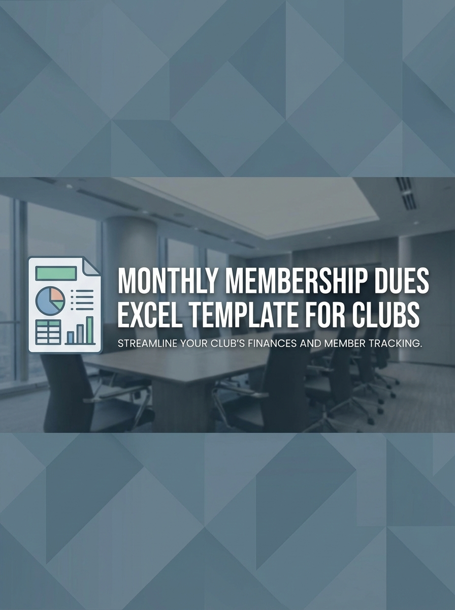 Monthly Membership Dues Excel Template for Clubs