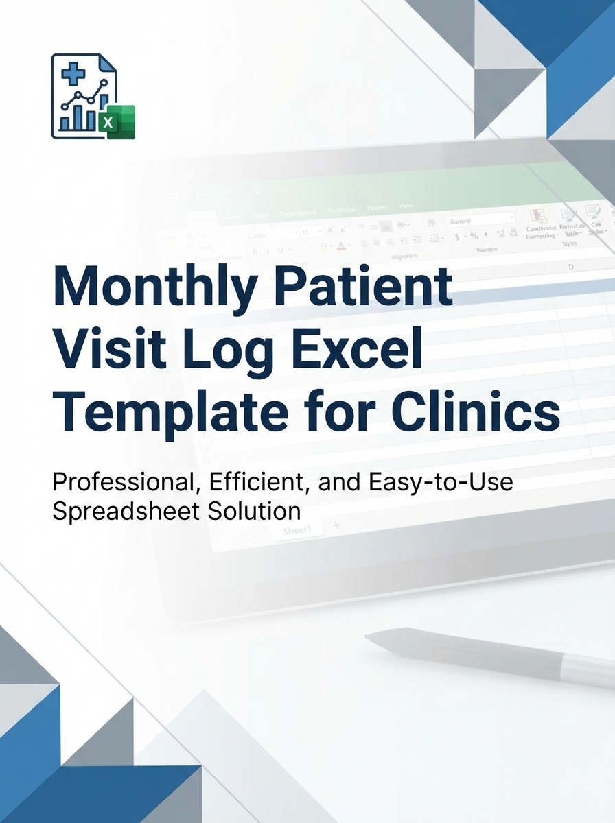 Monthly Patient Visit Log Excel Template for Clinics