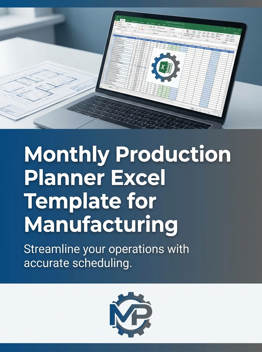 Monthly Production Planner Excel Template for Manufacturing
