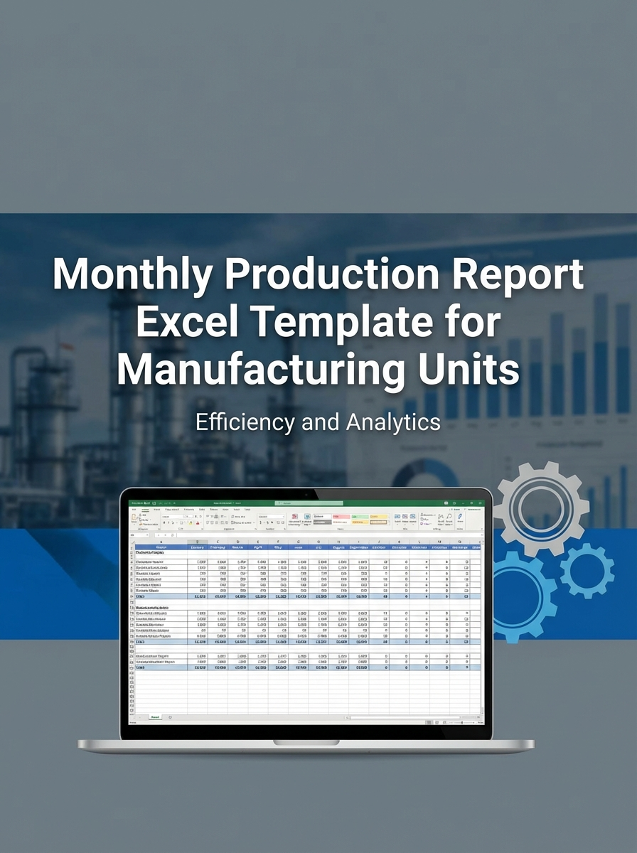 Monthly Production Report Excel Template for Manufacturing Units