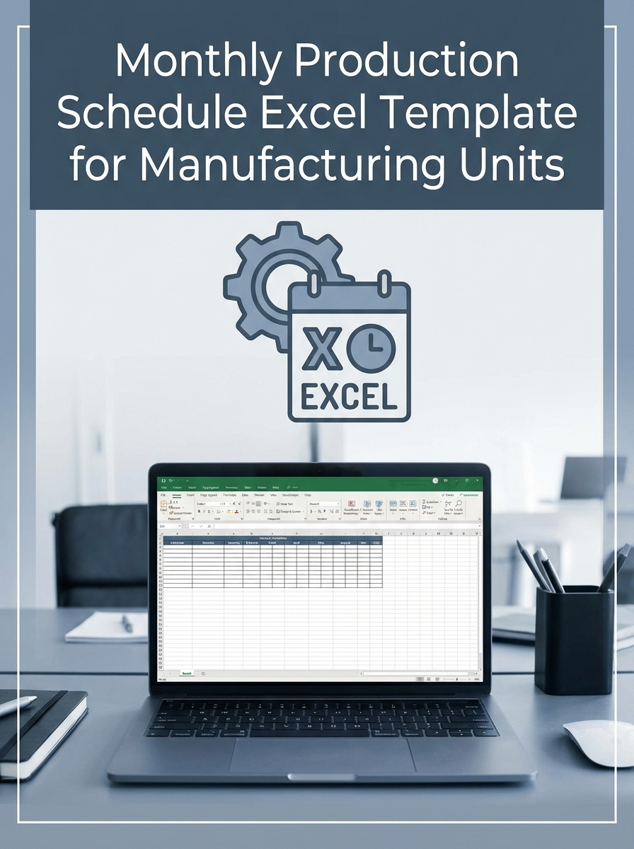 Monthly Production Schedule Excel Template for Manufacturing Units