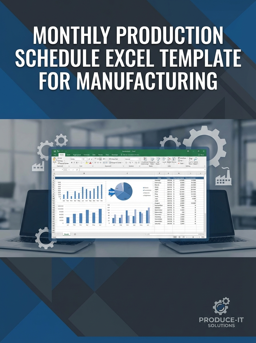 Monthly Production Schedule Excel Template for Manufacturing