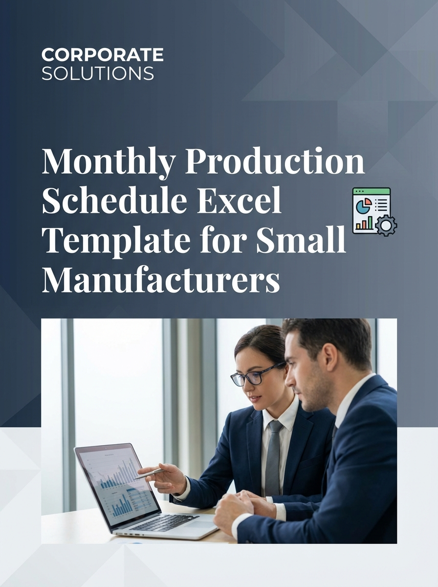 Monthly Production Schedule Excel Template for Small Manufacturers