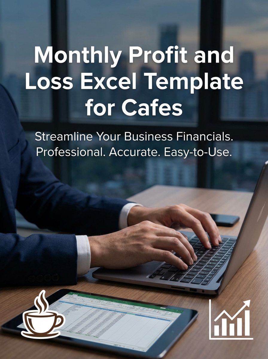 Monthly Profit and Loss Excel Template for Cafes