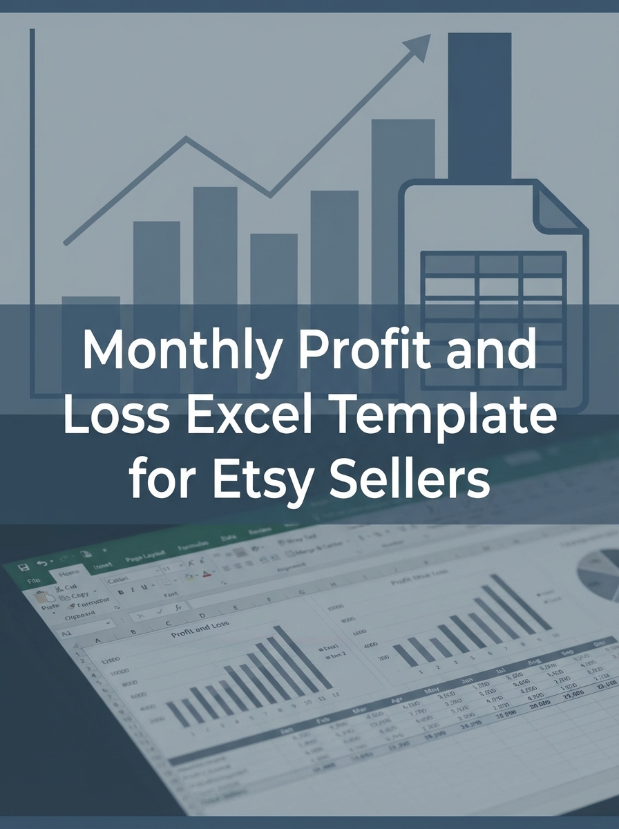 Monthly Profit and Loss Excel Template for Etsy Sellers