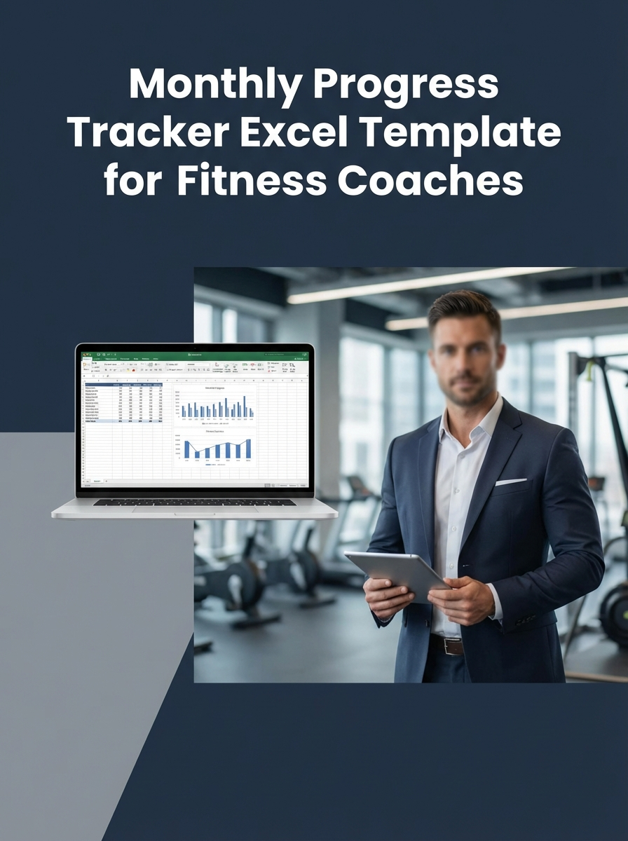 Monthly Progress Tracker Excel Template for Fitness Coaches