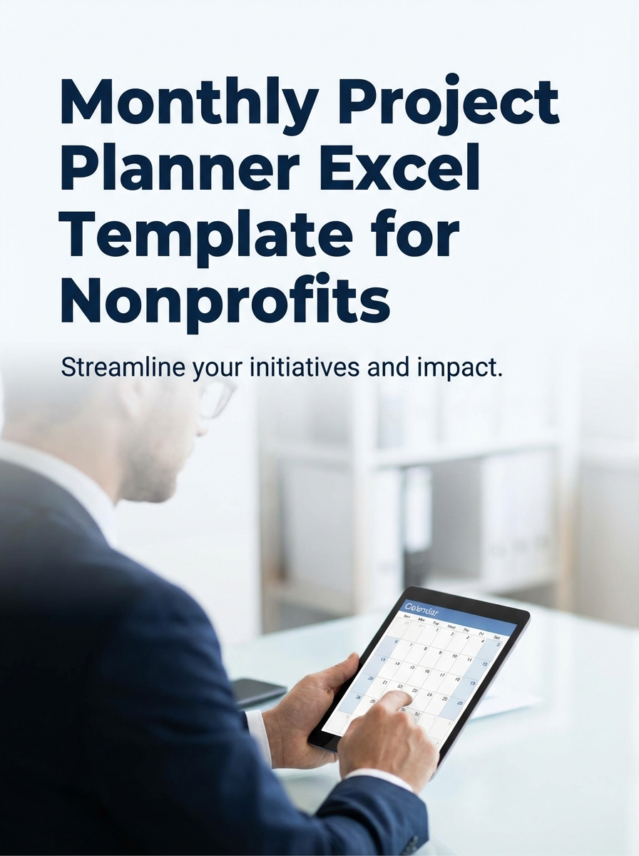 Monthly Project Planner Excel Template for Nonprofits