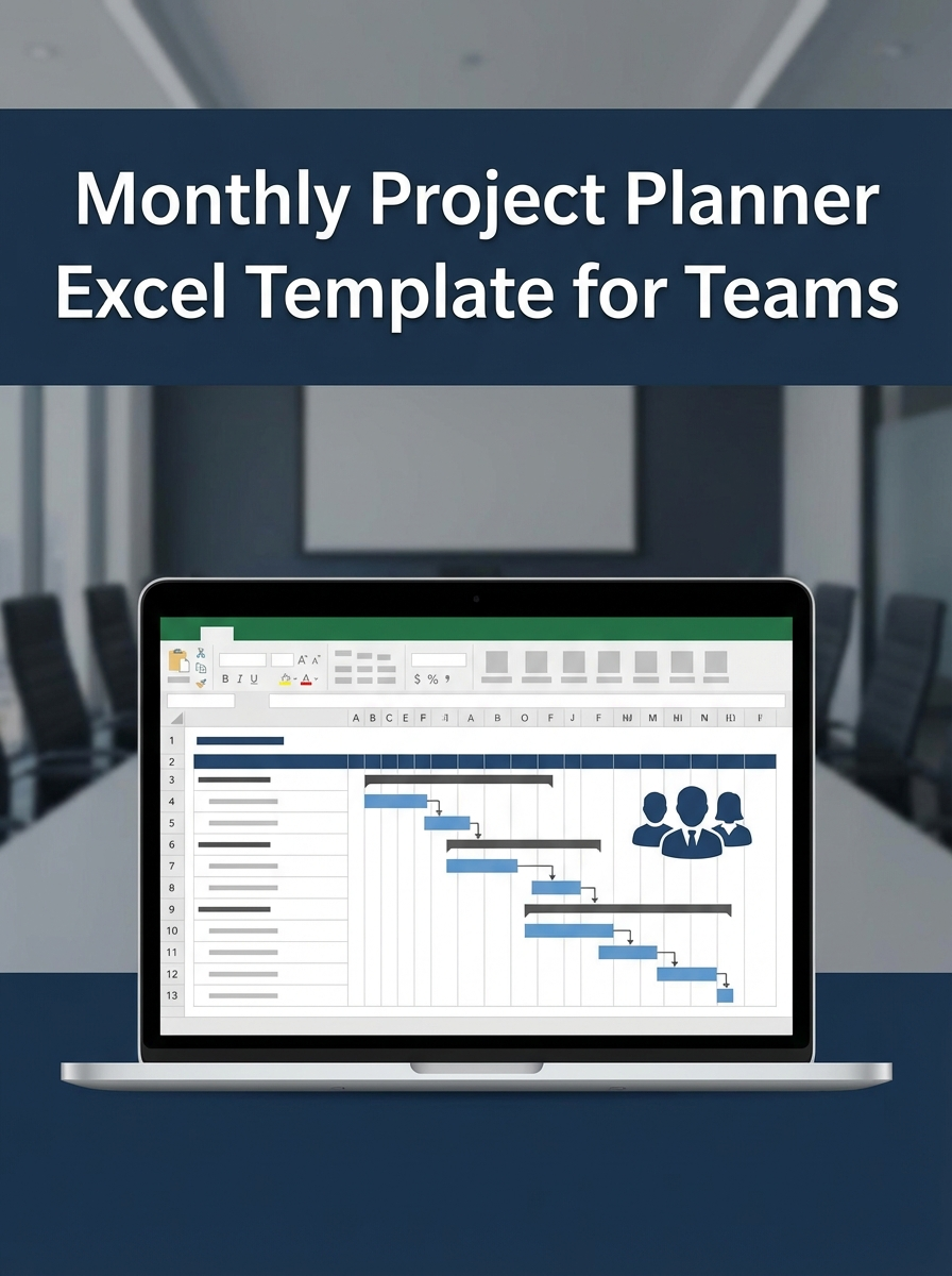 Monthly Project Planner Excel Template for Teams