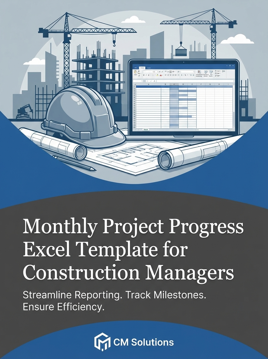 Monthly Project Progress Excel Template for Construction Managers