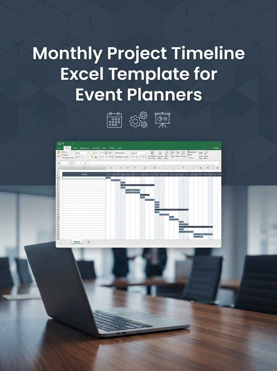 Monthly Project Timeline Excel Template for Event Planners
