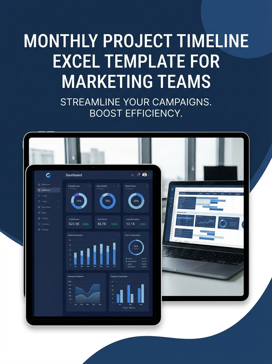 Monthly Project Timeline Excel Template for Marketing Teams