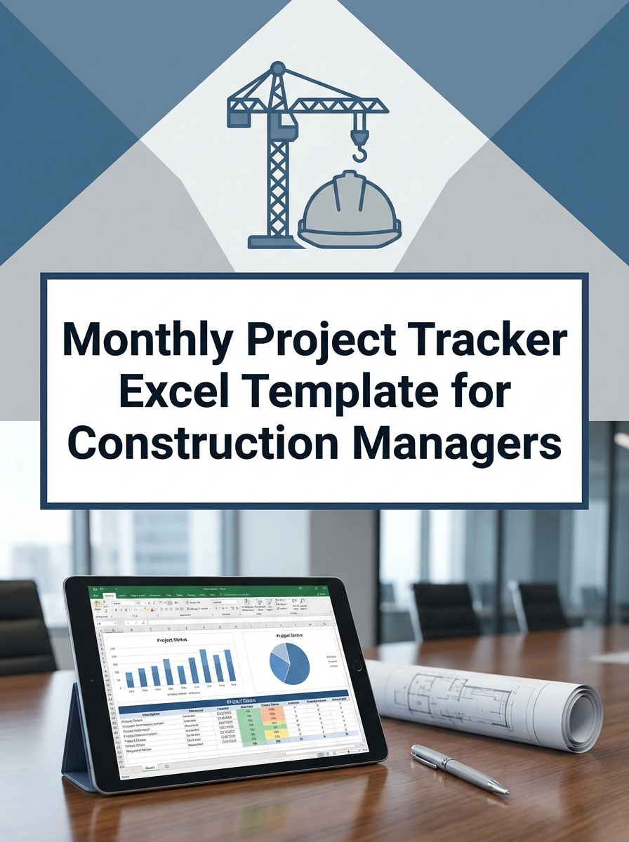 Monthly Project Tracker Excel Template for Construction Managers