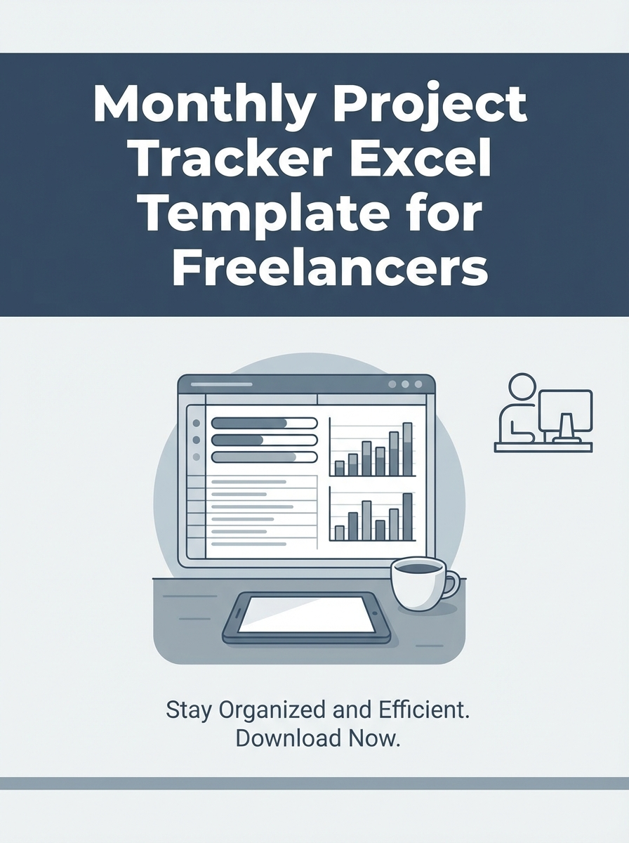 Monthly Project Tracker Excel Template for Freelancers