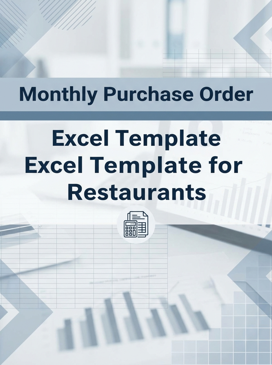 Monthly Purchase Order Excel Template for Restaurants