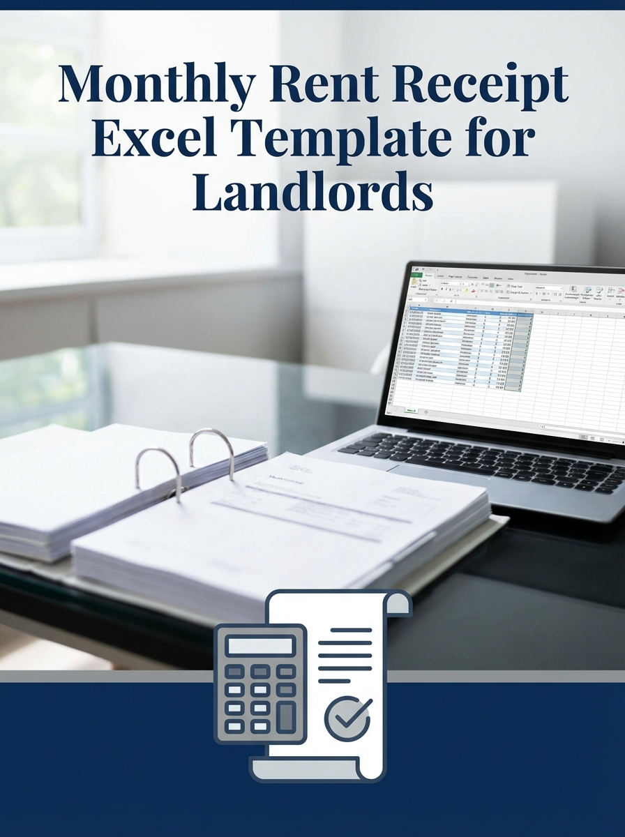 Monthly Rent Receipt Excel Template for Landlords