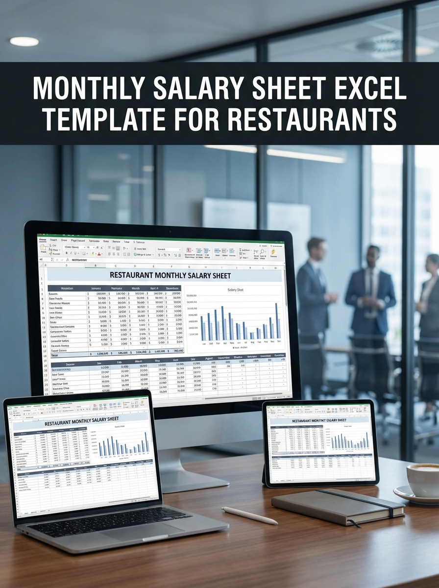 Monthly Salary Sheet Excel Template for Restaurants