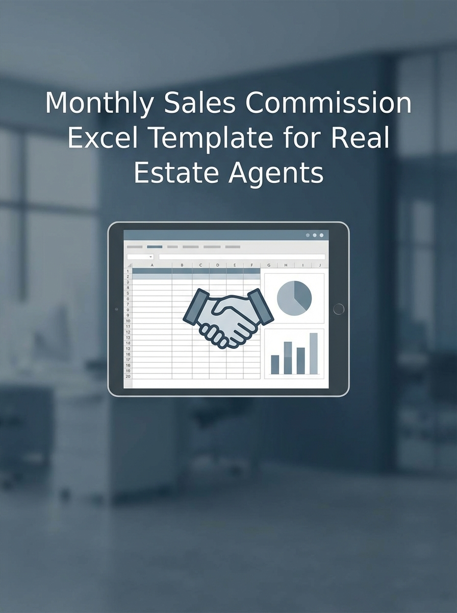 Monthly Sales Commission Excel Template for Real Estate Agents