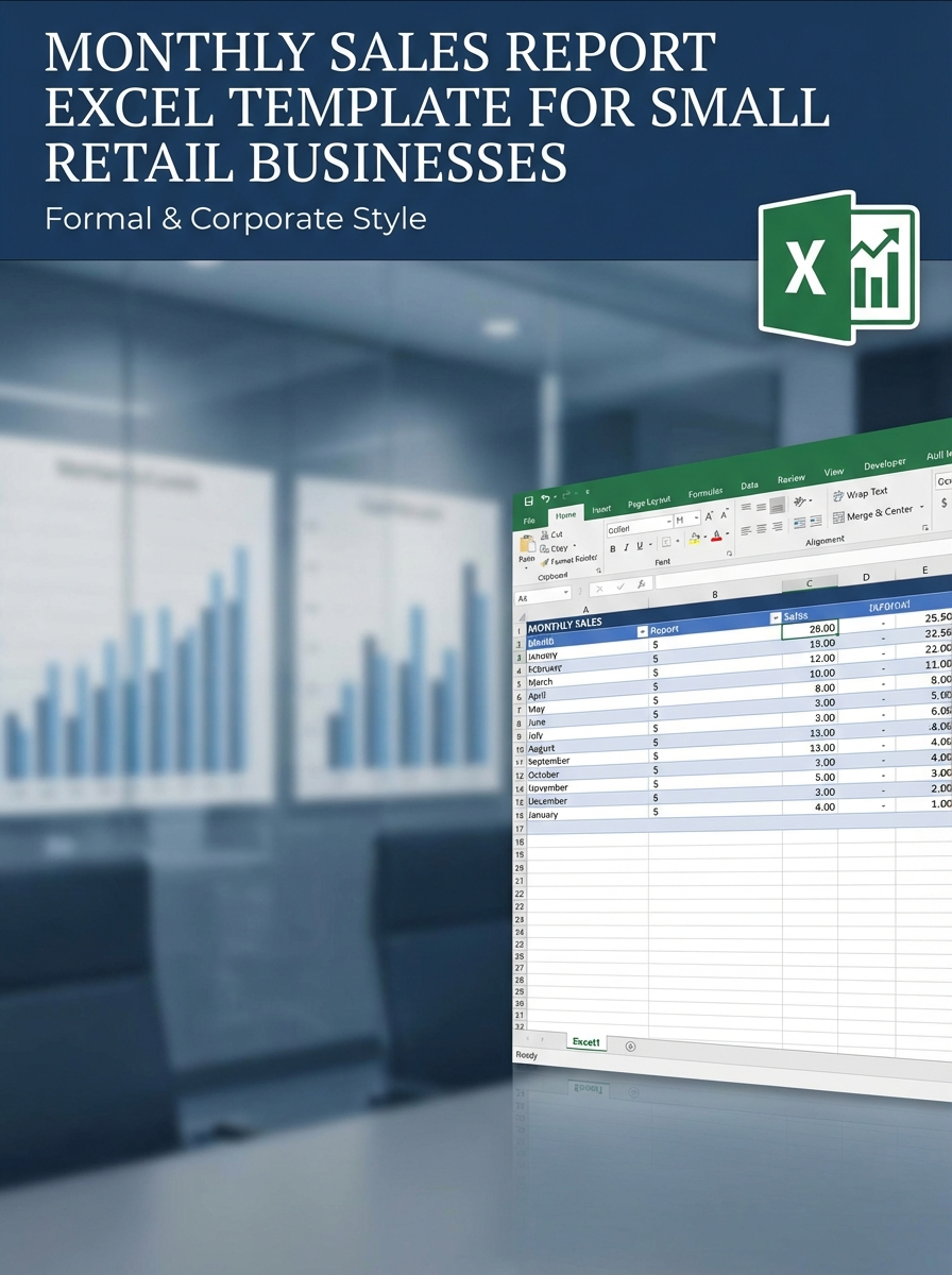 Monthly Sales Report Excel Template for Small Retail Businesses