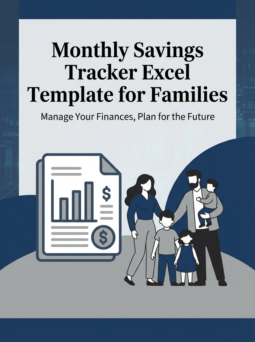 Monthly Savings Tracker Excel Template for Families