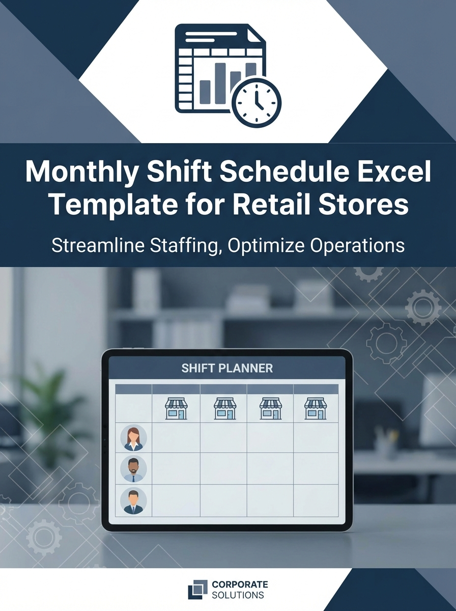 Monthly Shift Schedule Excel Template for Retail Stores