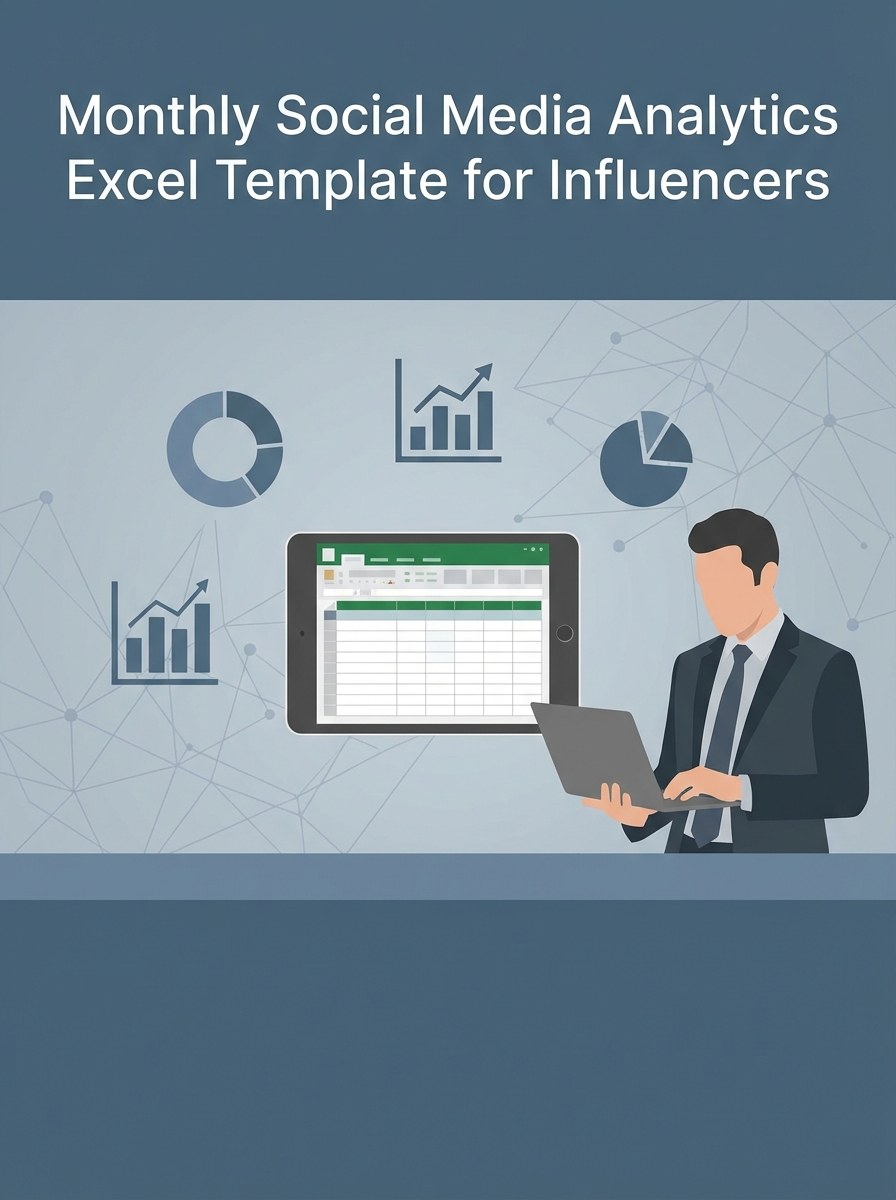 Monthly Social Media Analytics Excel Template for Influencers