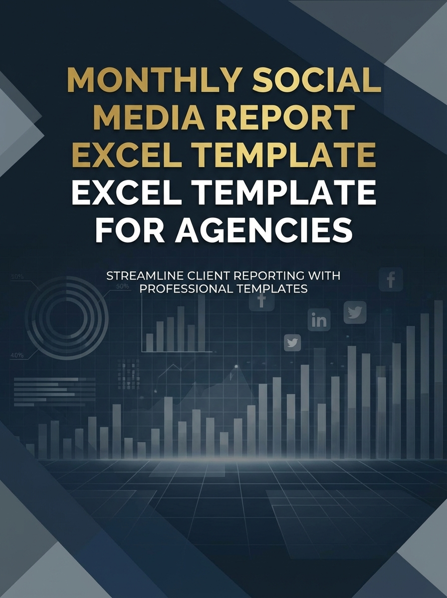 Monthly Social Media Report Excel Template for Agencies