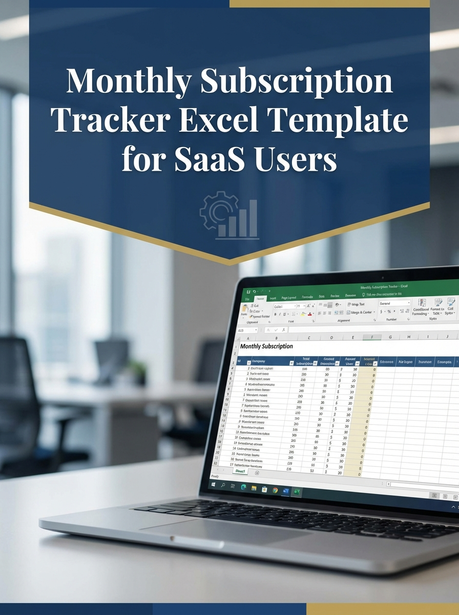 Monthly Subscription Tracker Excel Template for SaaS Users