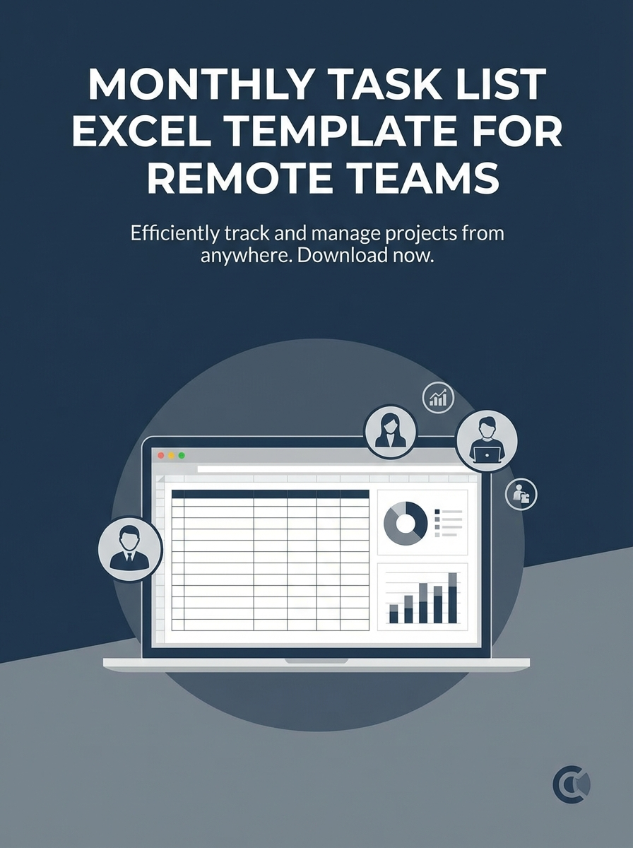 Monthly Task List Excel Template for Remote Teams