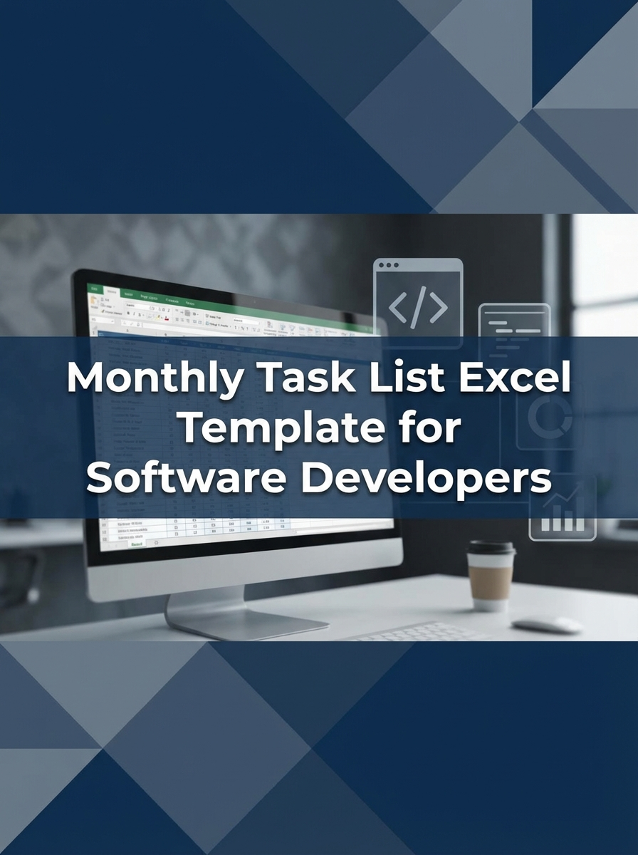 Monthly Task List Excel Template for Software Developers