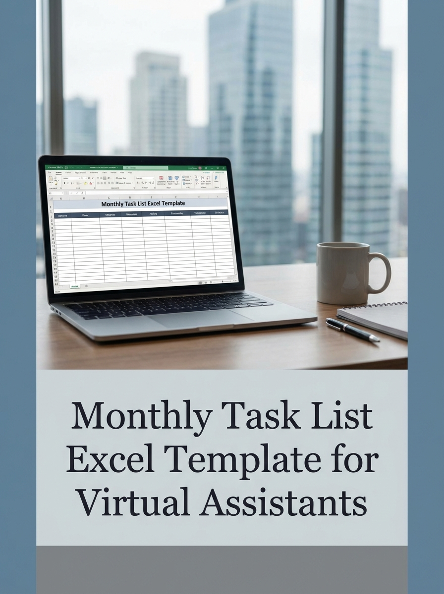 Monthly Task List Excel Template for Virtual Assistants